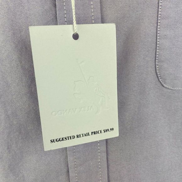 ALEX VANDO Pastel Purple Men Shirt NWT 100% Cotton - Picture 4 of 6